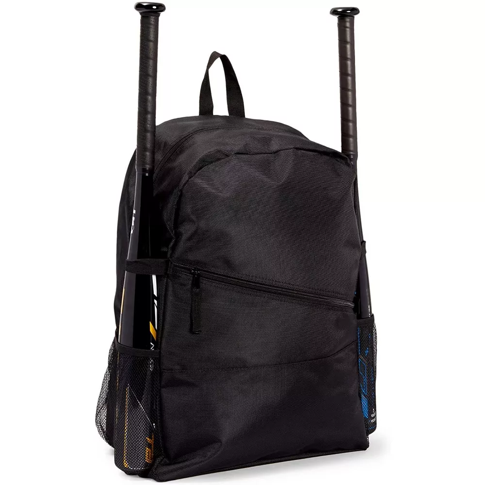 Baseball Bag, Black Bat Backpack For Baseball And Softball Equipment